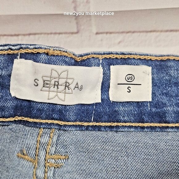 Serra Women' Denim Skirt Maxi Front Slit Sz Small Light Wash NWT - Picture 4 of 6